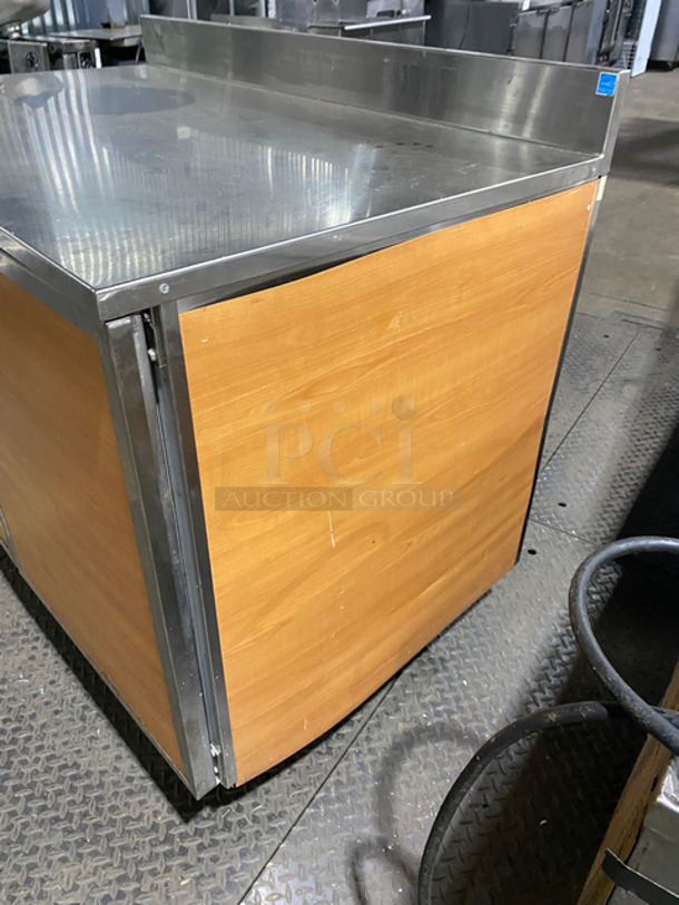 Duke Commercial 2 Door Worktop Cooler! With Back Splash! With Poly Coated Racks! Stainless Steel Body! On Casters! Model: RUF48M SN: 04101843 120V 60HZ 1 Phase - Image 2 of 9