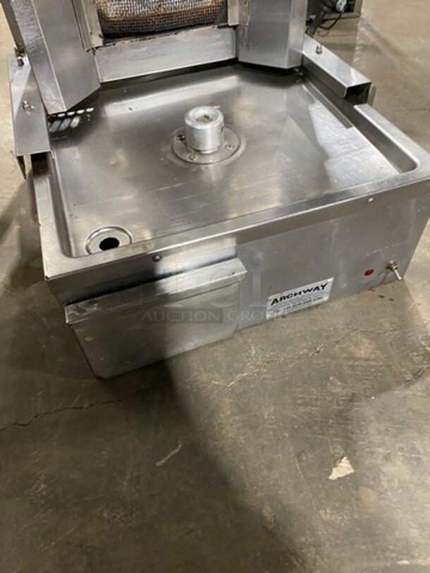 Archway Commercial Countertop Natural Gas Powered Vertical Broiler Gyro Machine! All Stainless Steel! WORKING WHEN REMOVED! MODEL: 5BSTDNG - Image 6 of 8