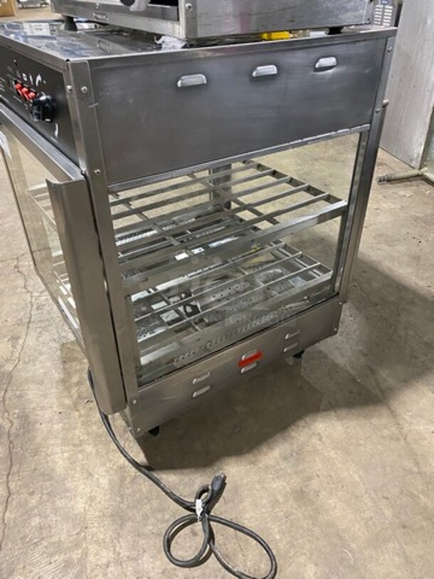 Benchmark Commercial Countertop Heated Food Holding/ Display Cabinet Merchandiser! With Front And Rear Access Doors! Glass All Around! Stainless Steel Body! Model: 51018 - Image 2 of 8