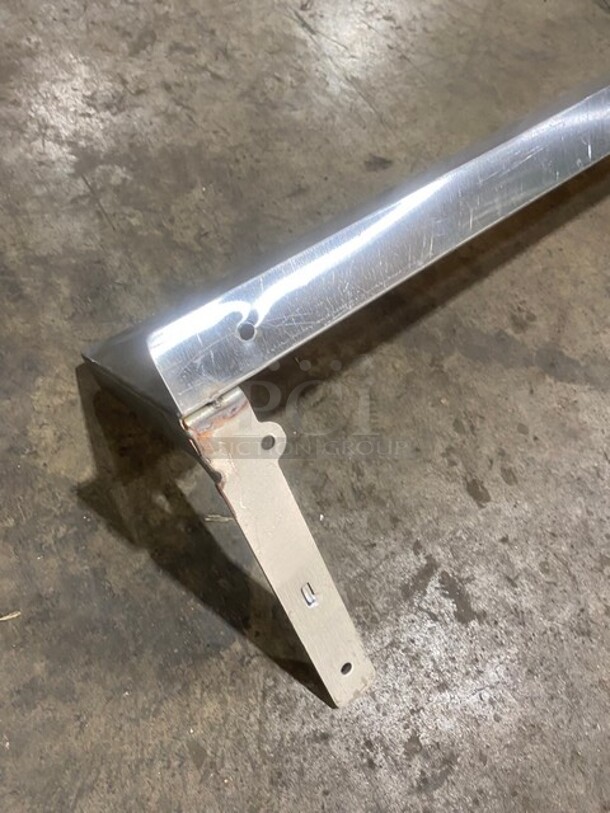 All Stainless Steel! Wall Mounted Commercial Shelf With Backsplash!  - Image 4 of 4