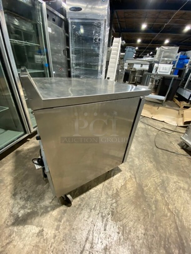 NEW! True Commercial Single Door Refrigerated Lowboy/Worktop Cooler! With Backsplash! All Stainless Steel! On Casters! Model: TWT27HC SN: 9782769 115V 60HZ 1 Phase - Image 4 of 9