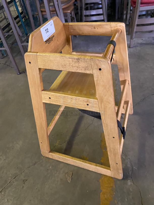 Wooden Highchair! With Child Safety Straps! - Image 2 of 6