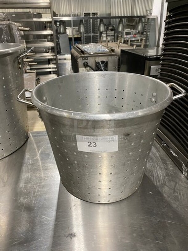 Metal Perforated Pot! With Handles! - Image 1 of 5