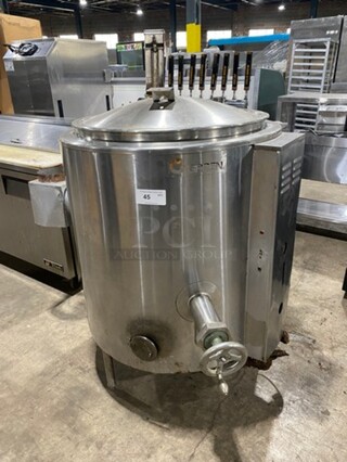 Groen Commercial Natural Gas Powered Soup Kettle! All Stainless Steel! On Legs! Model: AH/1-60 SN: 42980