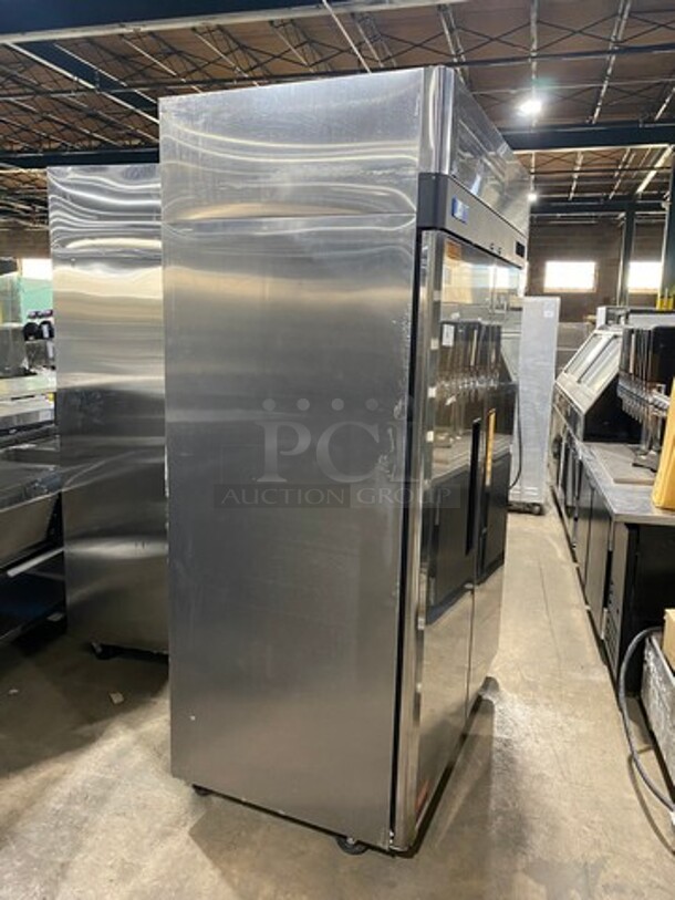 Turbo Air Commercial 2 Door Reach In Freezer! With Poly Coated Racks! All Stainless Steel! On Casters! Model: M3F472 SN: M3F4LAY010 115V 60HZ 1 Phase - Image 4 of 9