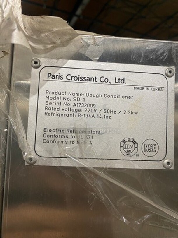Paris Croissant Commercial Split Door Dough Conditioner/Dough Retarder! Solid Stainless Steel! Model: SD1 SN: A1732009 220V - Image 4 of 9