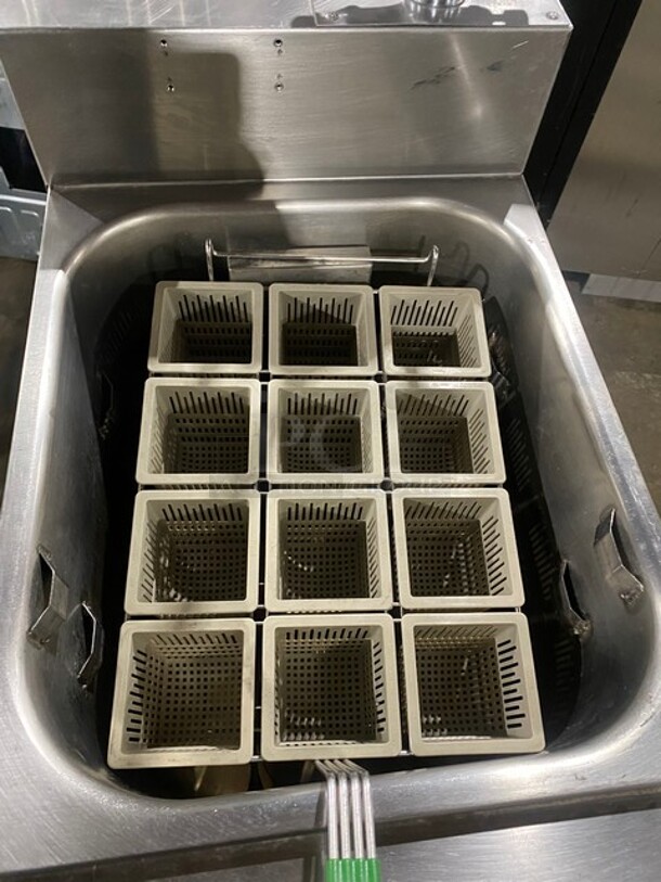 WOW! Frymaster Commercial Electric Powered Pasta Cooker! With Pasta Basket! All Stainless Steel! On Legs! WORKING WHEN REMOVED! Model: 8BCSD SN: 0706KN0010! 208V 1 Phase!
 - Image 5 of 10