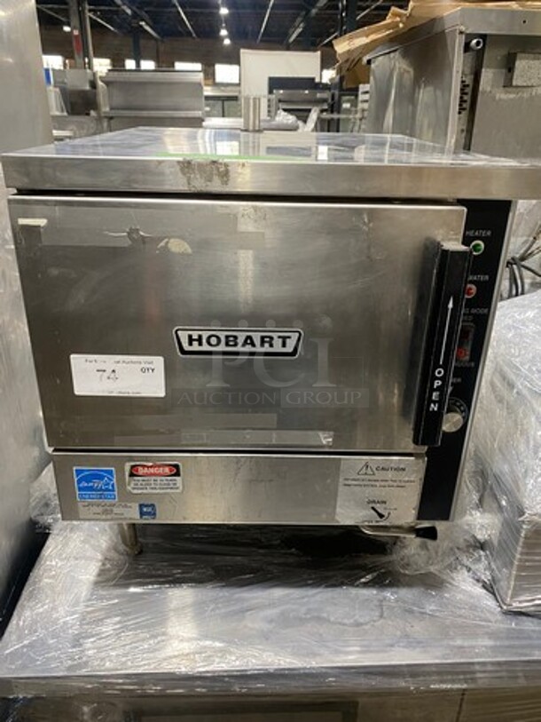 Hobart Commercial Countertop Electric Powered Steam Cabinet! With Perforated Pans! All Stainless Steel! On Legs! Model: HPX3 SN: AP10513955EE1563 208V 60HZ 1/3 Phase