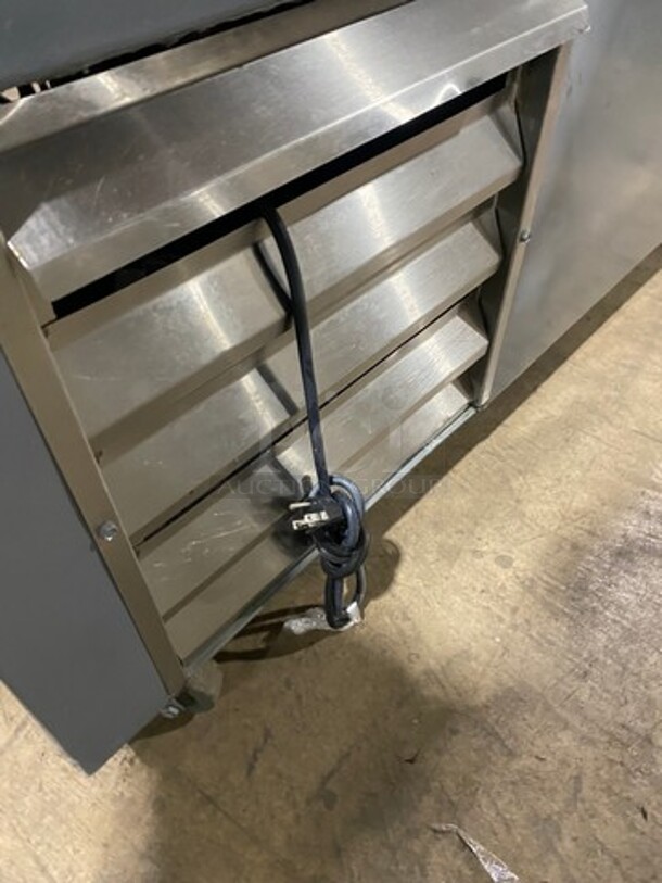 Bari Commercial Refrigerated Pizza Prep Table! With Marble Top! With 3 Door Storage Space Underneath! All Stainless Steel! On Casters! - Image 9 of 9