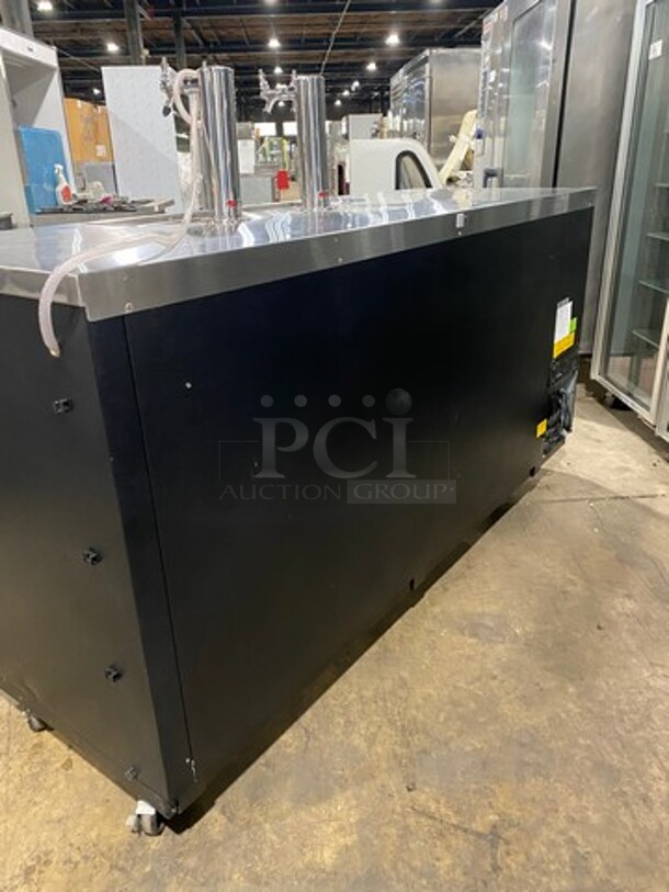 Micro Matic Commercial Refrigerated Dual Tower Kegerator! With 3 Door Storage Space Underneath! Model: MDD78 SN: 14090939M 115V 60HZ 1 Phase - Image 4 of 10