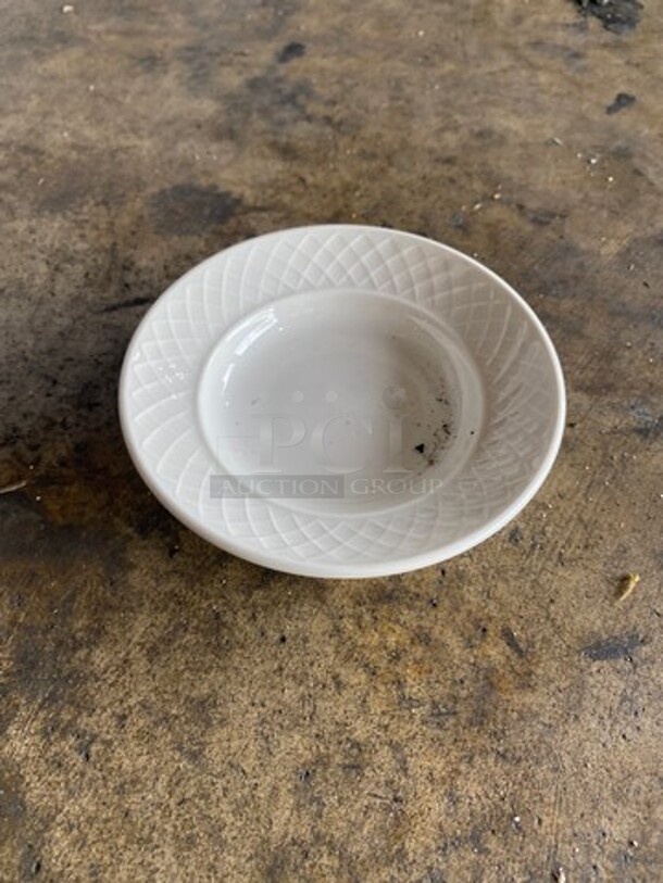 ALL ONE MONEY! Homer Laughlin White Ceramic Dessert Bowl! Includes Black Poly Crate! - Image 3 of 5