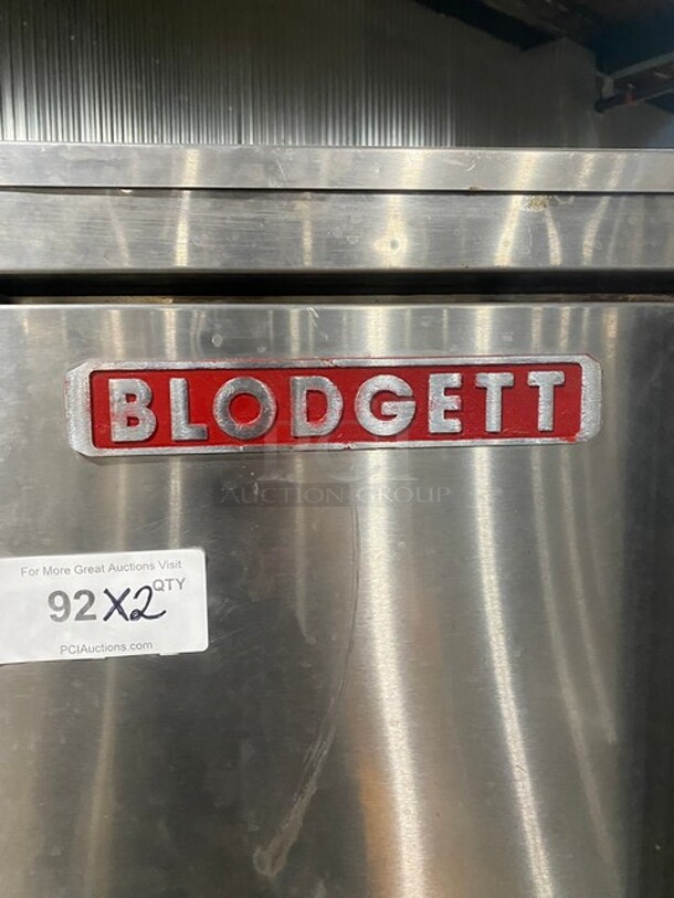 Blodgett Commercial Natural Gas Powered Double Stacked Convection Oven! With Metal Baking Racks! All Stainless Steel! 2 X Your Bid! Makes One Unit! - Image 7 of 12