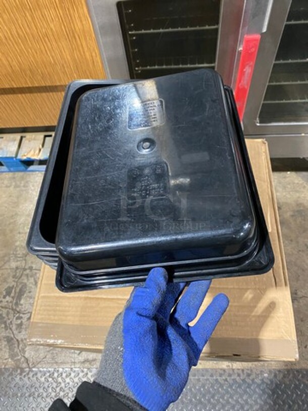 Cambro Black Poly 1/2x2.5" Food Containers! 8x Your Bid! - Image 6 of 9