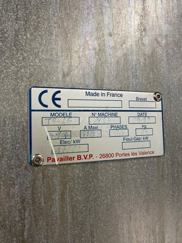 SWEET! Pavailler Commercial Full Size Baking Oven With Proofer! With Steam Line! Top For Baking & Bottom For Proofing! All Stainless Steel! On Legs! Model: T8LG SN: 2647 208/240V 60HZ 3 Phase - Image 9 of 11