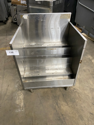 Commercial Under The Counter Bottle Speed Rail Merchandiser! All Stainless Steel! On Legs!