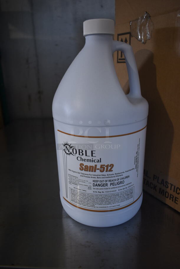 Box of 4 BRAND NEW Noble Chemical Sani-512 Disinfectant Gallons - Image 1 of 6
