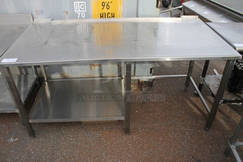 Stainless Steel Table w/ Metal Under Shelf.