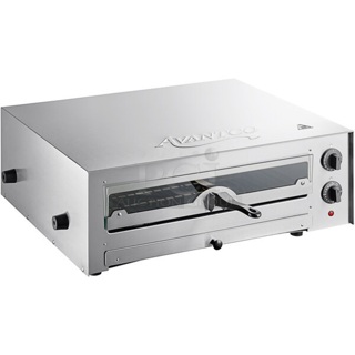 BRAND NEW SCRATCH AND DENT! Avantco CPO16TSGL Stainless Steel Countertop Pizza / Snack Oven with Adjustable Thermostatic Control and Glass Door. 120 Volts, 1 Phase. Tested and Working!