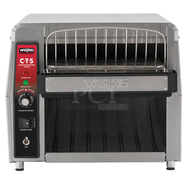 BRAND NEW SCRATCH AND DENT! Waring CTS1000 Stainless Steel Commercial Conveyor Toaster. 120 Volts, 1 Phase. - Image 1 of 6