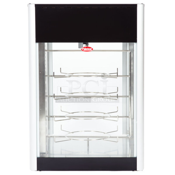 BRAND NEW SCRATCH AND DENT! Hatco FDWD-1 Stainless Steel Commercial Countertop Flav-R-Fresh Humidified Impulse Pizza / Hot Food Display Cabinet With 4 Tier Circle Rack. 120 Volts, 1 Phase. Tested and Working! - Image 1 of 5