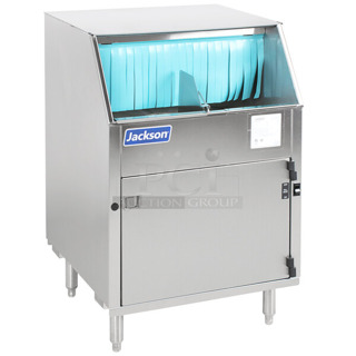 BRAND NEW SCRATCH AND DENT! 2024 Jackson DELTA115 Stainless Steel Commercial Carousel Type Underbar Glass Washer. 115 Volts, 1 Phase. 