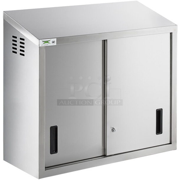 BRAND NEW SCRATCH AND DENT! Regency 600WCS1536 36" Stainless Steel Wall Cabinet with Sliding Doors - Image 1 of 5
