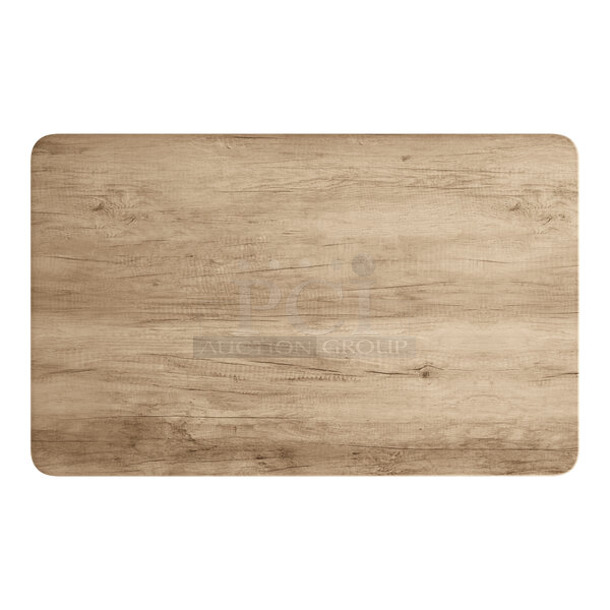 2 BRAND NEW SCRATCH AND DENT! Lancaster Table & Seating 1643048TFGRY 30" x 48" Rectangular Thermo-Formed MDF Table Top with Gray Wood Finish. 2 Times Your Bid! - Image 1 of 5