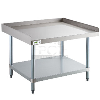 2 BRAND NEW SCRATCH AND DENT! Regency 600ES3036G 30" x 36" 16-Gauge Stainless Steel Equipment Stand with Galvanized Undershelf. May Be Missing Pieces. 2 Times Your Bid! 