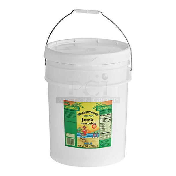 BRAND NEW SCRATCH AND DENT! Walkerswood 125WWM50 Traditional Jamaican Jerk Seasoning Bucket.  - Image 1 of 5