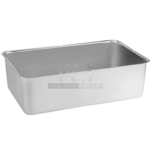 4 BRAND NEW SCRATCH AND DENT! Choice 176SSPILLFL Full Size 6" Deep Stainless Steel Steam Table Spillage Pan. 4 Times Your Bid!  - Image 1 of 5