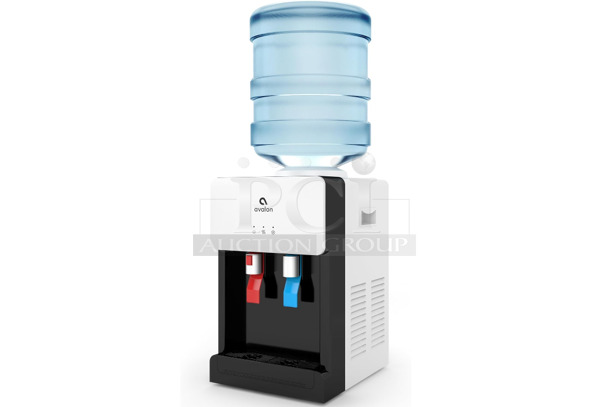 BRAND NEW IN BOX! Avalon A1CTWTRCLRWHT Premium Hot/Cold Top Loading Countertop Water Cooler Dispense. 115 Volts, 1 Phase.  - Image 1 of 3