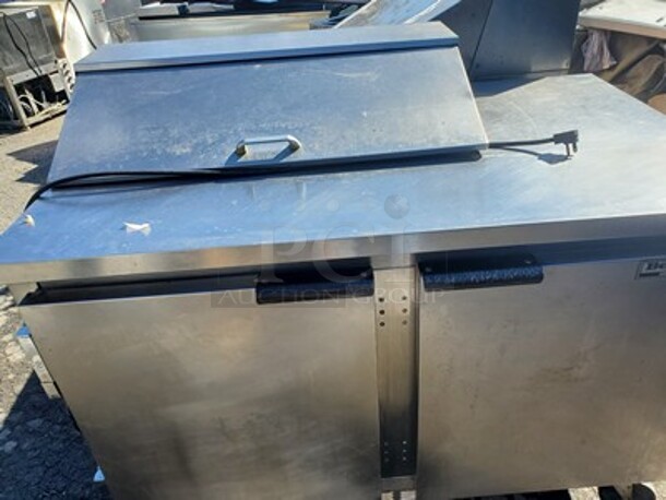 Beverage Air 2 Door Sandwich Table|115V|on Casters!  - Image 2 of 6