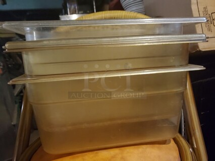 ALL ONE MONEY Lot of 3 Plastic Food Pan