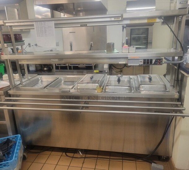 5 Well Steam Table w/ Overhead Shelf! - Image 3 of 3