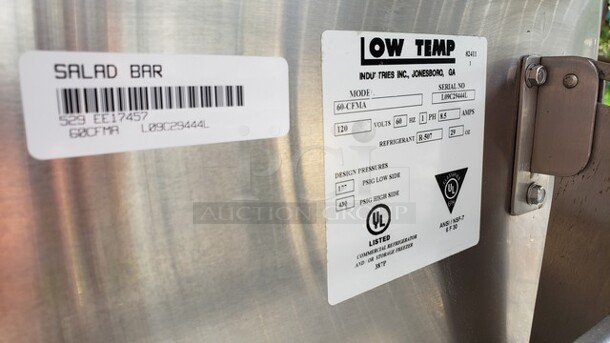 Low Temp 60-CFMA Temp-est Aire Cold Pan Serving Counter! On Casters! - Image 3 of 3