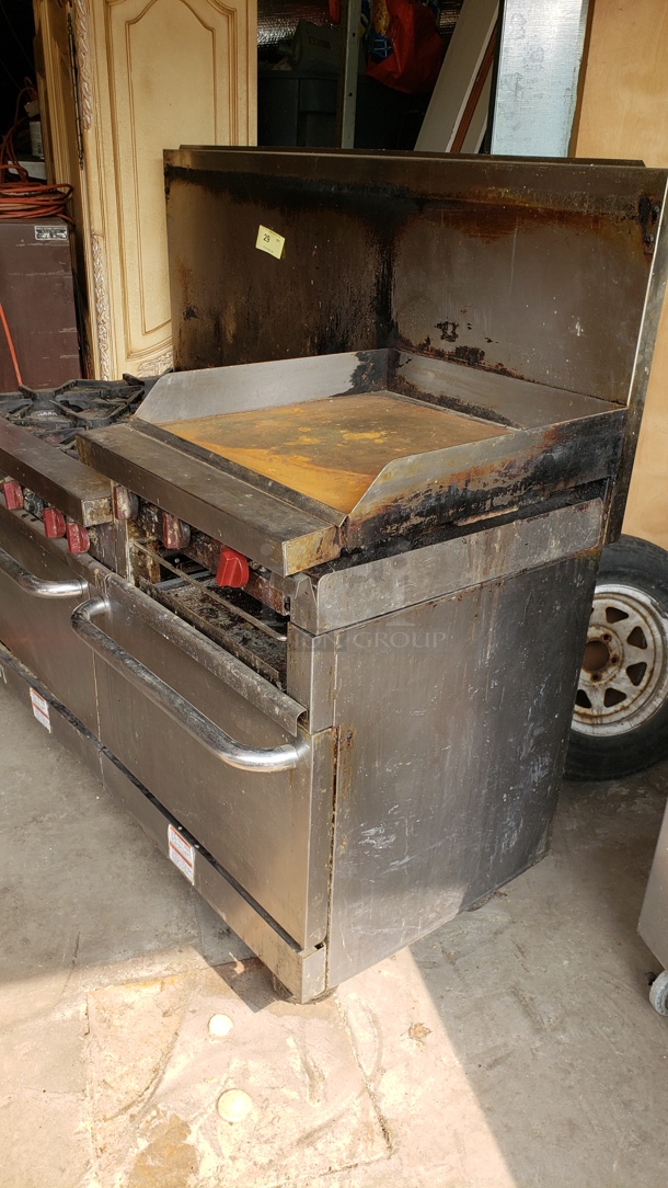Vulcan 6 Burner Range/ Griddle, Charbroiler, & 2 Standard Ovens! Natural Gas - Image 7 of 8