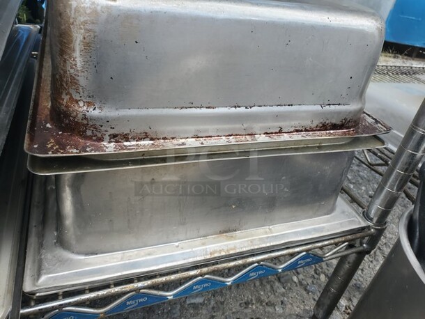 Lot of 4 Stainless Steel Food Pans *without lids* - Image 2 of 2