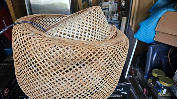 Lot of Bamboo Lights w/ Covers - Image 4 of 5