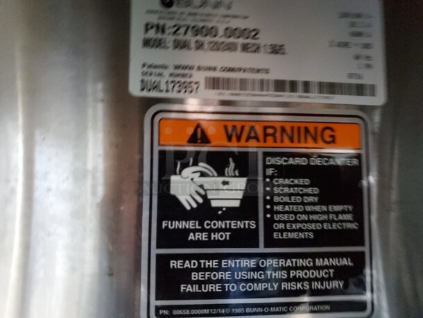 Satellite Coffee Brewer Dual SH Soft Heat Stainless, 120/240V - Image 5 of 6