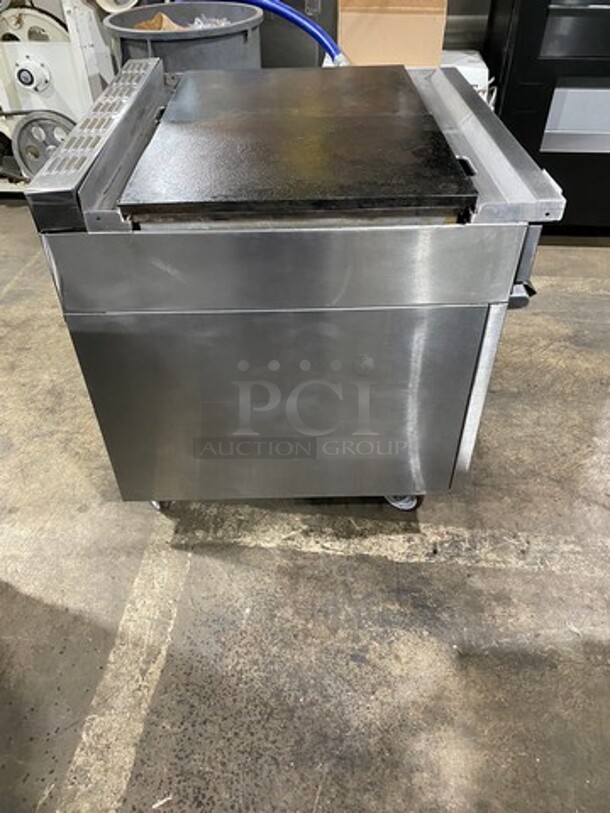 Garland Commercial Electric Powered Flat Griddle! With Oven Underneath! All Stainless Steel! Model 36ER35 Serial 1507100100831! On Casters! - Image 4 of 10