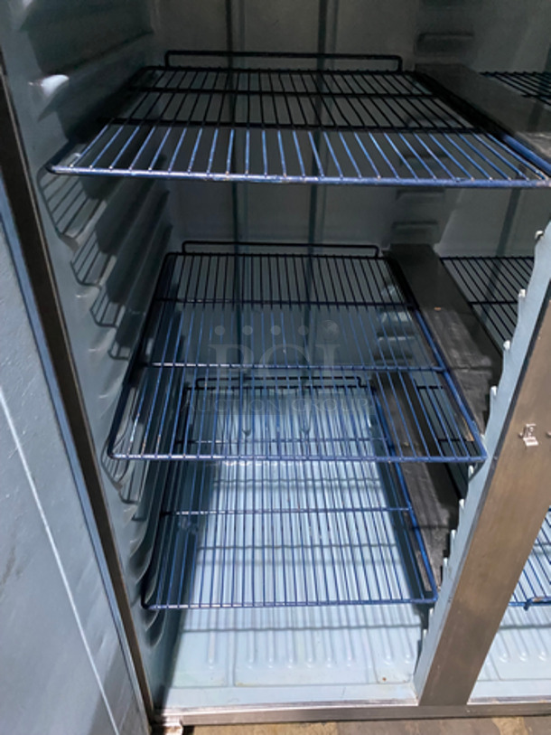 COOL! Delfield Commercial 2 Door Reach In Refrigerator! With Poly Coated Racks! All Stainless Steel! On Casters! Model: 6051S SN: AIV506698T 115V 60HZ 1 Phase - Image 6 of 11