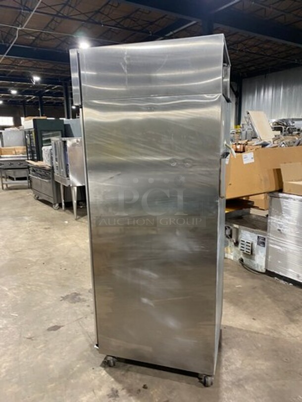 Hoshizaki Commercial Single Door Reach In Cooler! With View Through Door! Poly Coated Racks! Stainless Steel Body! On Casters! Model: CR1SFGYCR SN: F60129E 115V 60HZ 1 Phase - Image 3 of 9