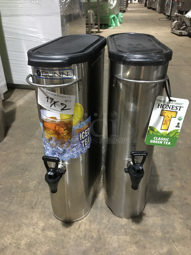 Bunn Commercial Countertop Beverage Holder/ Dispensers! All Stainless Steel! 2x Your Bid!