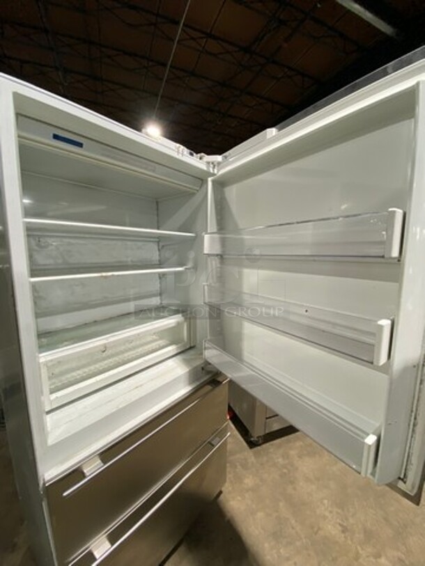 Built In Half Cooler Half Freezer Combo Unit! With Poly Shelves! Solid Stainless Steel! - Image 5 of 11