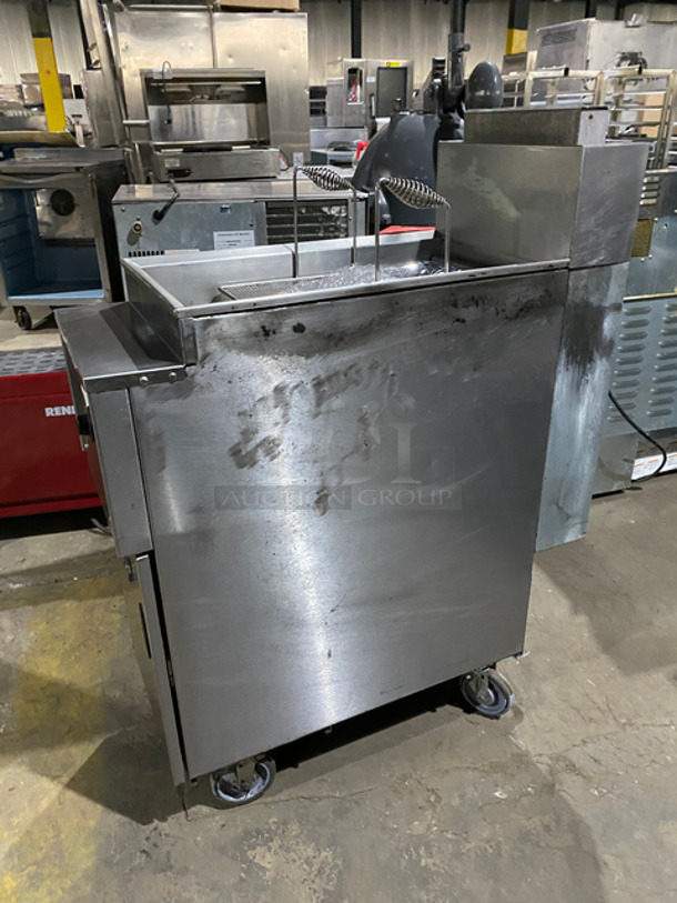 Imperial Commercial Natural Gas Powered Pasta Cooker! With Backsplash! With Frying Basket! All Stainless Steel! On Casters! - Image 2 of 8