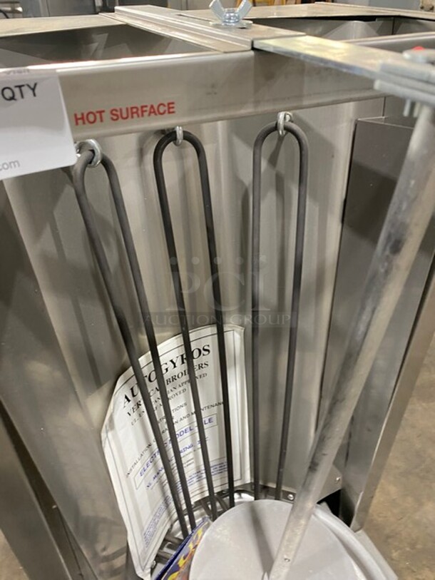 BRAND NEW! NEVER USED! Autogyros Commercial Countertop Electric Powered Vertical Broiler Gyro Machine! All Stainless Steel! Model: 4LE SN: 5530 208V 60HZ 1 Phase - Image 7 of 10