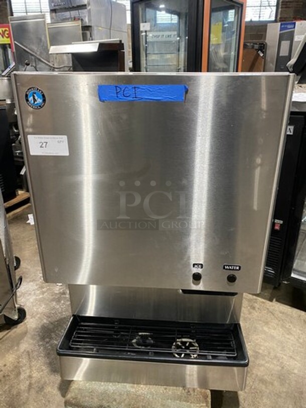Hoshizaki Commercial Countertop Ice Maker/Dispenser And Water Dispenser! All Stainless Steel! Model: DCM500BAH SN: D04989F 115/120V 60HZ 1 Phase
