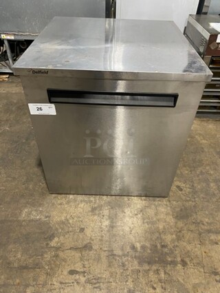 DELFIELD Stainless Steel Commercial Single Door Worktop/ Lowboy Cooler! Model 406-STAR 4, 115 Volts, 1 Phase, 60 Hz Serial 1502152000348 