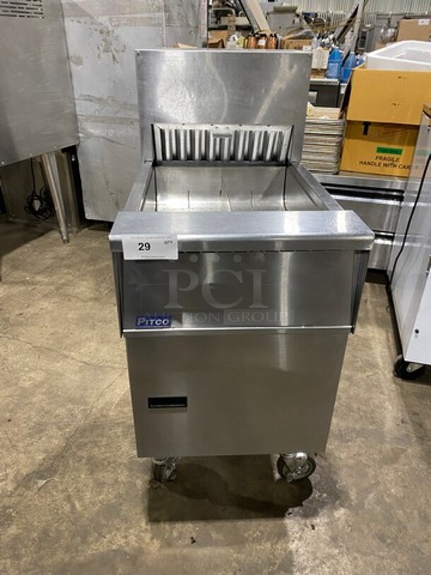 Pitco Commercial Electric Powered Crisp-N-Hold/Fry Warmer Dumping Station! With Backsplash! All Stainless Steel! On Legs! Model: PCF18 SN: E19KD070535 120V 60HZ 1 Phase