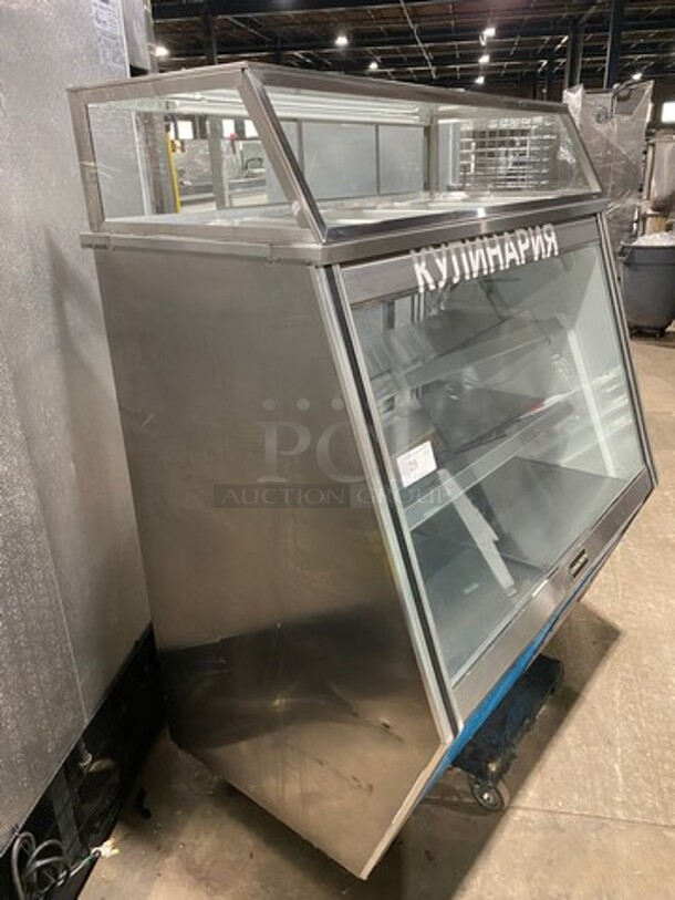 Cool Tech Commercial Refrigerated Deli Display Case Merchandiser! With Slanted Front Glass! With Sliding Rear Access Glass Doors! All Stainless Steel! Model: CMPH48SD SN: 113342 120V - Image 2 of 11